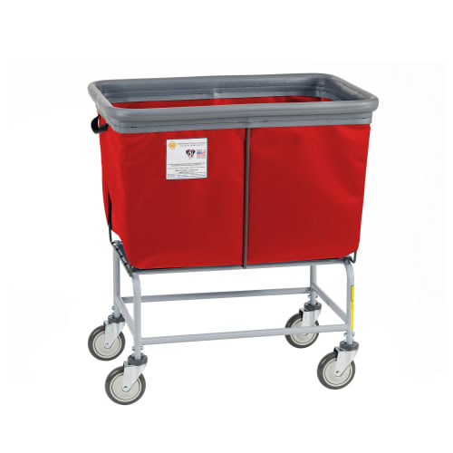 Carrito con Protector de Vinilo Elevado R&B Wire, 6 Fanegas, Totalmente Cosido, Rojo